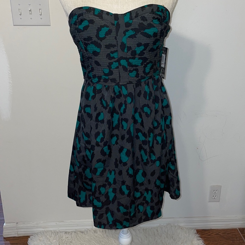 Hurley Animal Print strapless dress